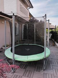 Trampolino elastico Ø240cm con rete di protezione
