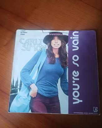 Vinile 45 giri di C.Simon, titolo; You're so vain