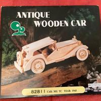 Kit Modellino Auto Vintage in Legno – MG TC (1945)