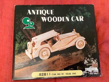 Kit Modellino Auto Vintage in Legno – MG TC (1945)