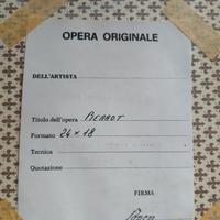 Quadro pierrot con certificato autentico