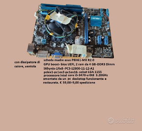 SCHEDA MADRE ASUS P8H61-MX LGA 1155  INTEL i5 3470