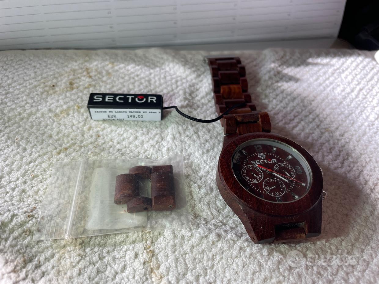 reloj orologio sector in legno