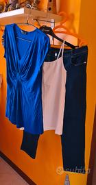 Completo CONBIPEL Pantalone Blusa Top IDEA  NATALE