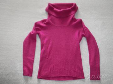 Maglione dolcevita rosa donna