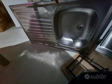 Lavabo + rubinetto+ piano cottura 5 fuochi Candy