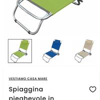 Spiaggine - sdraio mare pieghevole reclinabile