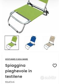 Spiaggine - sdraio mare pieghevole reclinabile