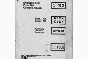 Catalogo in PDF ricambi motore Aprilia MX e RX 125