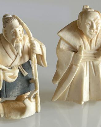 Samurai Netsuke Japanese firmato