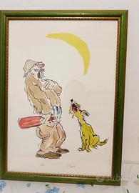 Opera d'Arte M. SGARZI "Uomo che ulula alla Luna