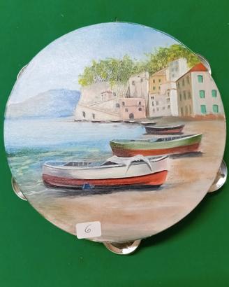 tamburello dipinto a mano 