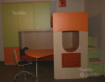 Cameretta con letto scorrevole