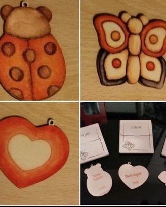 Set di tre chiudi pacco in legno della Thun
