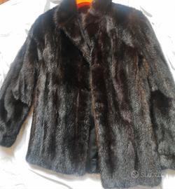 pelliccia di visone, giacca nera e 40/42