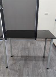 scrivania in vetro nero temprato 