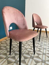 Sedie imbottite in velluto