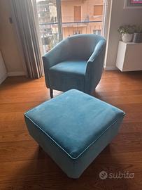 poltrona velluto 