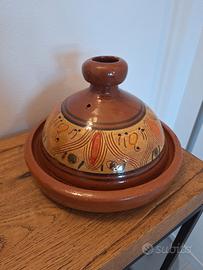 Tajine Marocchina in Terracotta Decorata a Mano