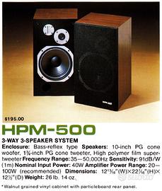 PIONEER MODEL HPM-500 - Coppia Diffusori Anni 80