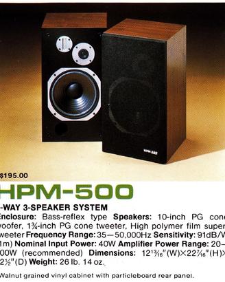 PIONEER MODEL HPM-500 - Coppia Diffusori Anni 80