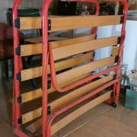 Rete pieghevole con doghe in legno