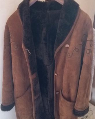 montone vintage in vera pelle 