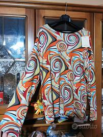 Maglia donna taglia comoda  XL/XXL con motivo astr