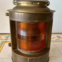 Fanale luce di via navale originale in ottone