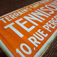 Insegna smaltata vintage tennis Paris