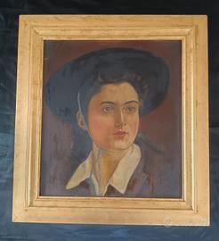 Dipinto antico olio su tela firmato 