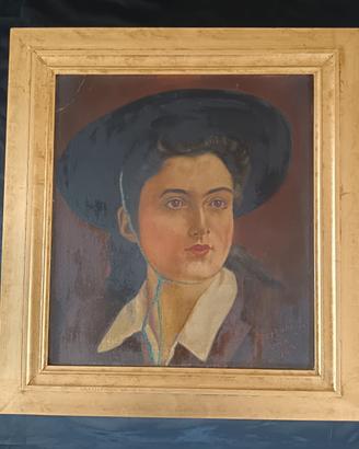 Dipinto antico olio su tela firmato 