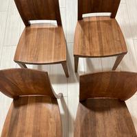 4 Sedie Riva 1920 Modello Pimpinella Wood