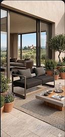 DIVANO BRUT-SOFA2 GRIGIO SCURO MAGIS