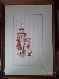 quadri con cornice in legno