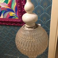Lampadario vetro molato anni 70