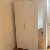 armadio ikea bianco con specchio