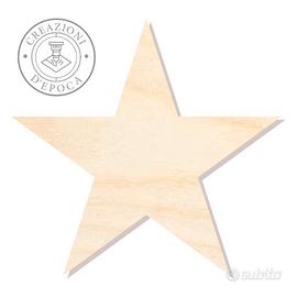 Sagome Stella taglio laser forme legno di pioppo