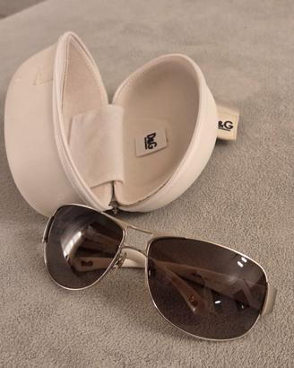 Occhiali da sole Dolce & Gabbana bianchi con lente