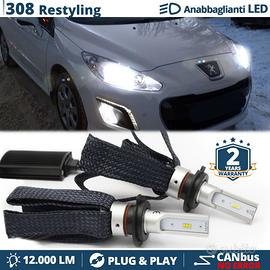 Lampade LED H7 Peugeot 308 Restyling Luci Bianche