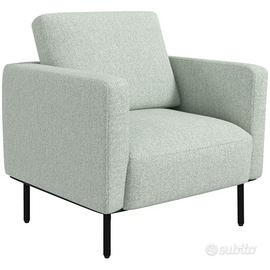 Poltrona d'arredo in Tessuto Effetto Lino Traspira