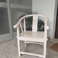 Poltrona da camera in legno vintage