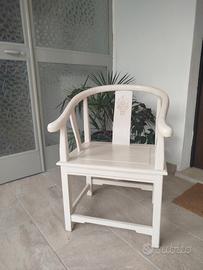 Poltrona da camera in legno vintage