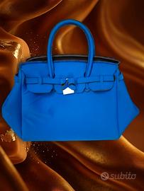 Borsa a mano blu elettrico in neoprene Save My Bag