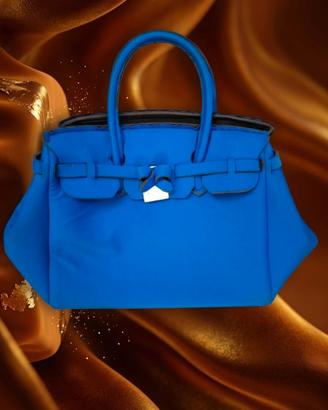 Borsa a mano blu elettrico in neoprene Save My Bag