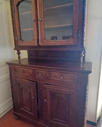 Antica Credenza ottocento in ciliegio, restaurata