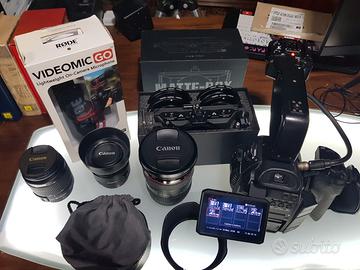 C100, 24-105, 50, 18-55, mattebox, Rode videomic