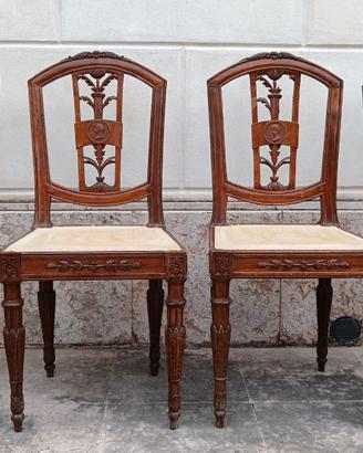 4 poltroncine sedie antiche Piemonte