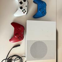 Xbox one s+ 3 controller con scatola e giochi