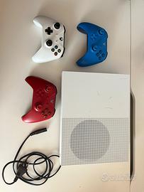 Xbox one s+ 3 controller con scatola e giochi